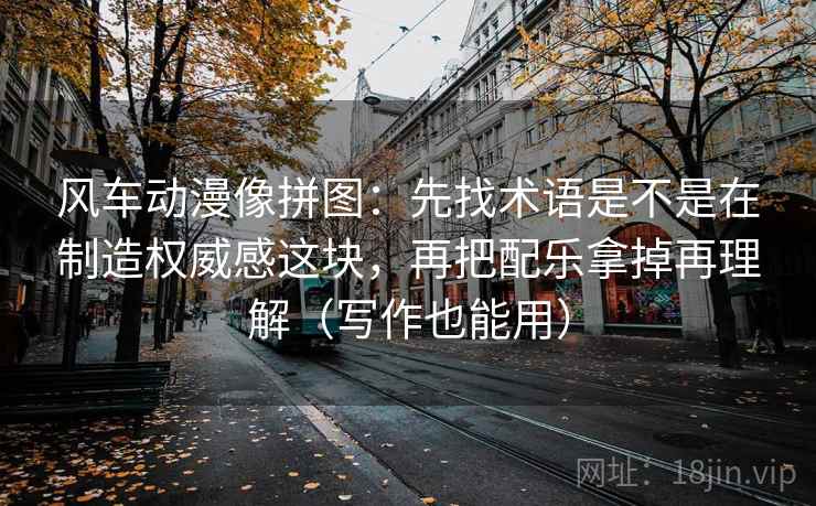 风车动漫像拼图：先找术语是不是在制造权威感这块，再把配乐拿掉再理解（写作也能用）